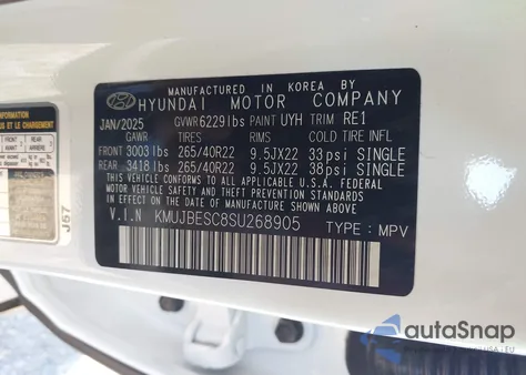 2025 Genesis Gv80 Coupe 3.5T E-Sc из США, поврежденный, VIN KMUJBESC8SU268905